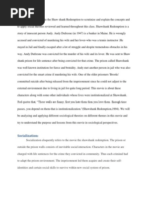 subcultures in shawshank redemption shawshank redemption organizational behavior